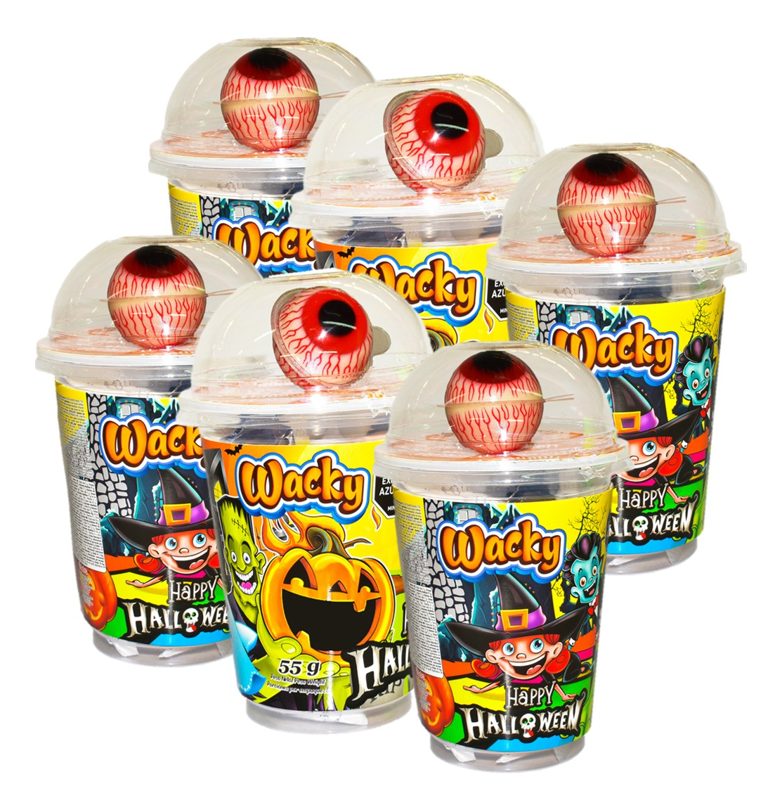 Vaso Shaker Halloween Con Dulces Adro 55 g X 6 Uds